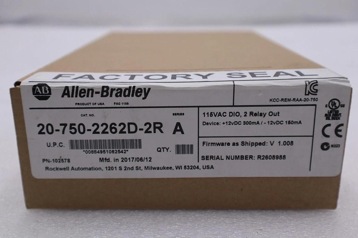 NEW MFG. 2017 Allen Bradley 20-750-2262D-2R /A PowerFlex 750 STOCK 4053