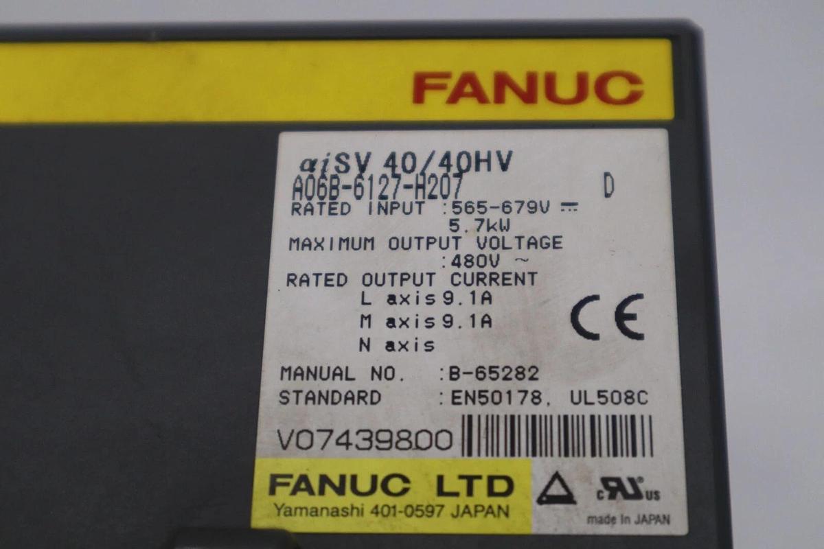Used FANUC A06B-6127-H207 SERVO DRIVE AMPLIFIER MODULE UNIT STOCK 105B
