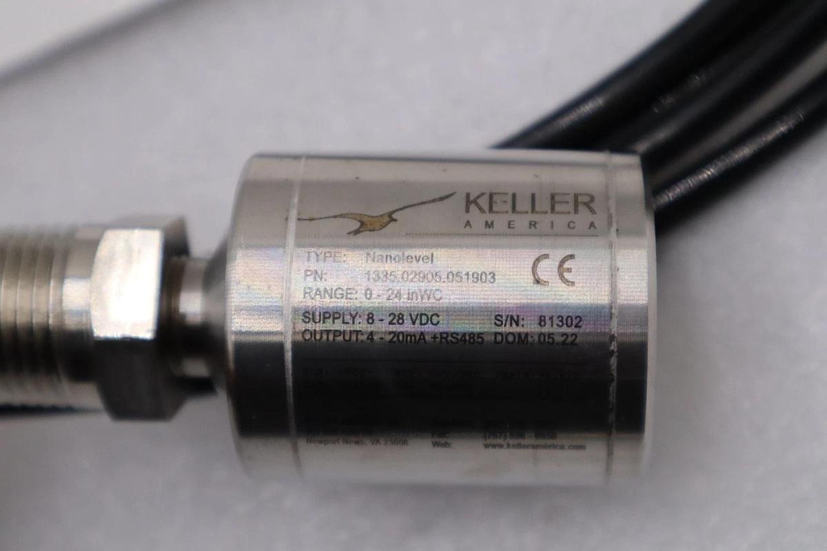 KELLER AMERICA 81302 Nanolevel Submersible Level Transmitter STOCK H1393