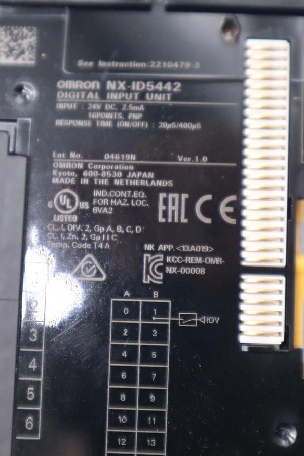 Used Omron NX-ID5442 Digital Input Unit 24VDC 2.5mA ID5442 STOCK 5894A
