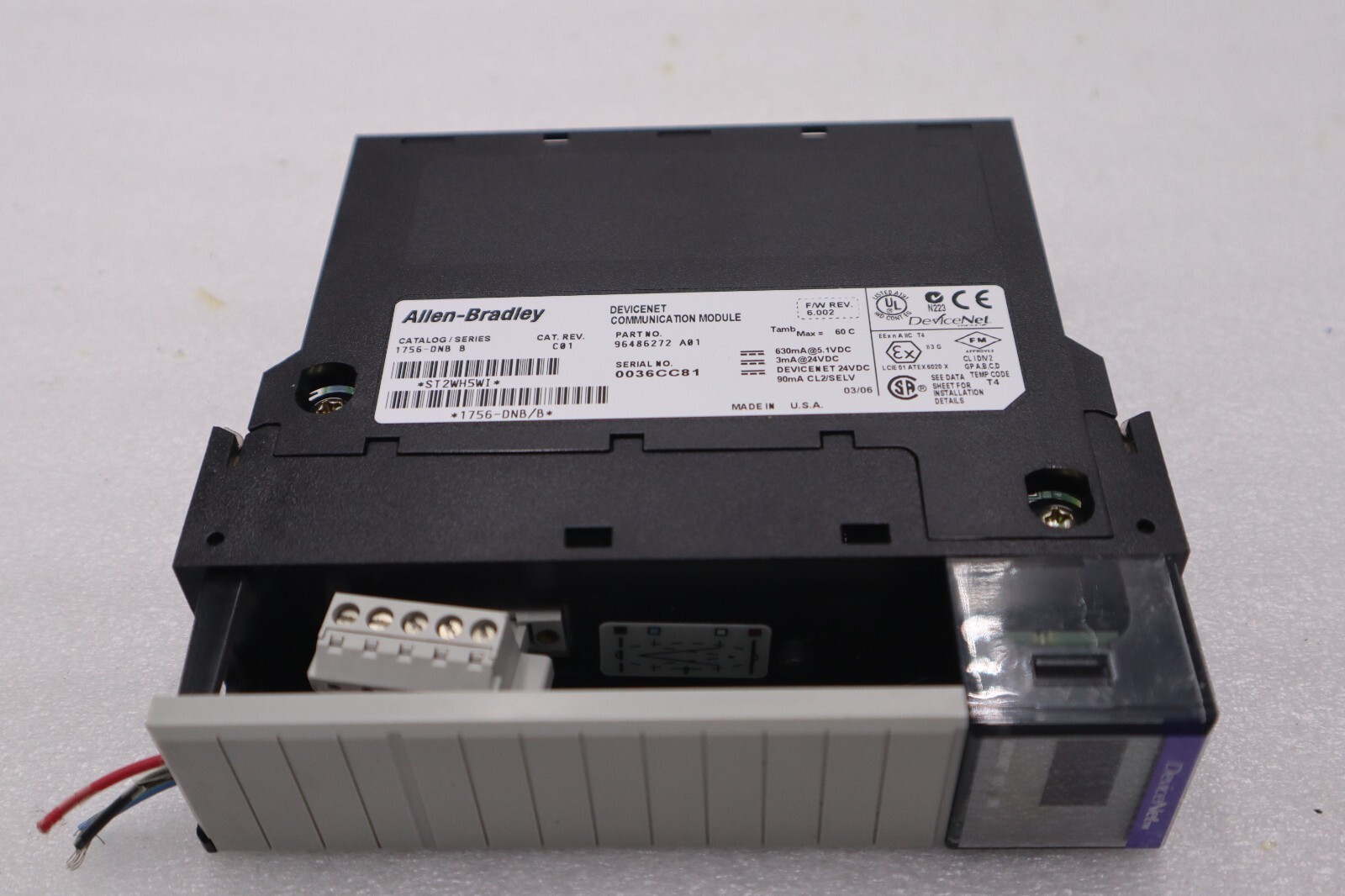 Used Allen Bradley AB 1756-DNB Ser. B DeviceNet STOCK B-1361