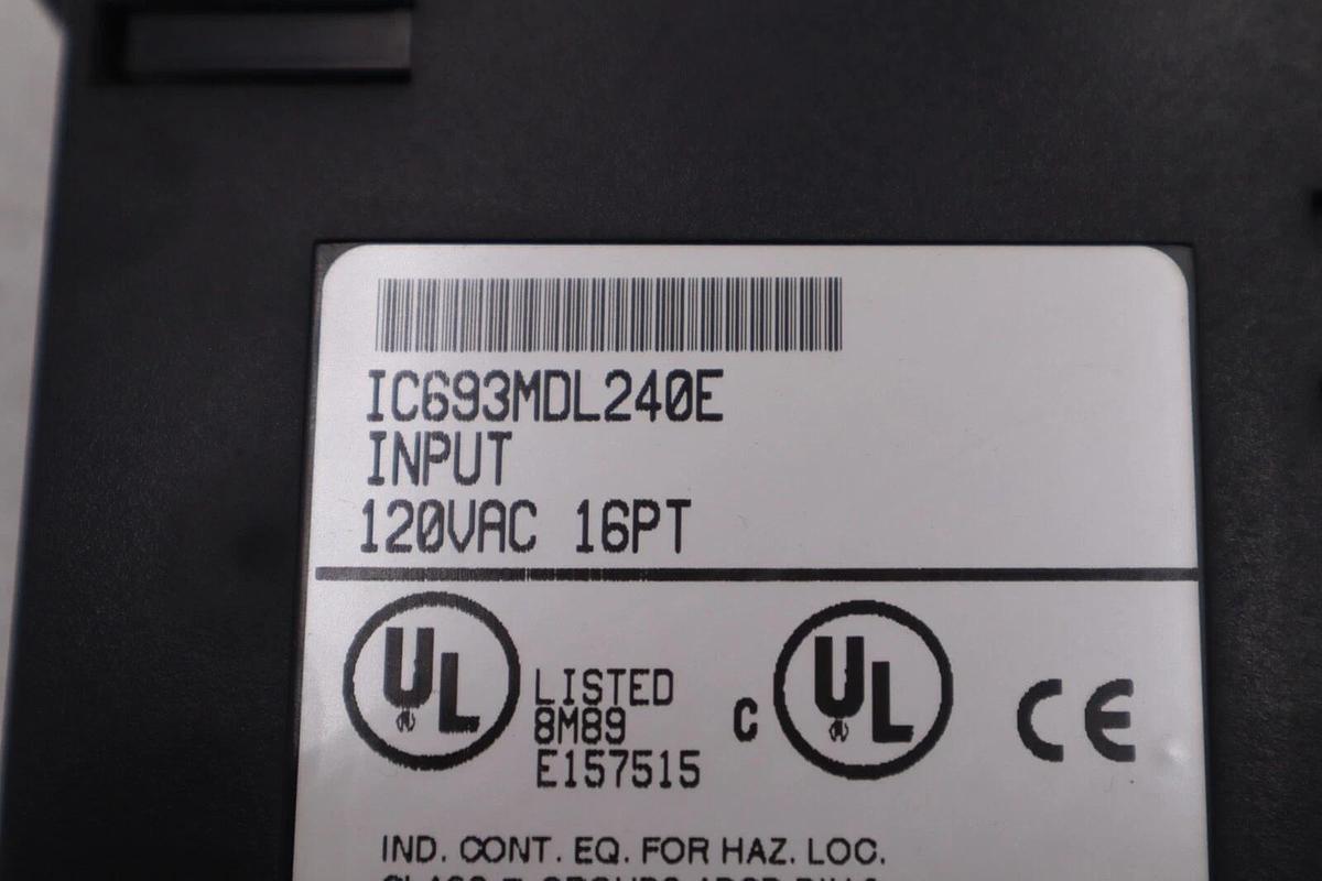 Used GE FANUC IC693MDL240 INPUT MODULE 16PT 120VAC STOCK #L-558-C