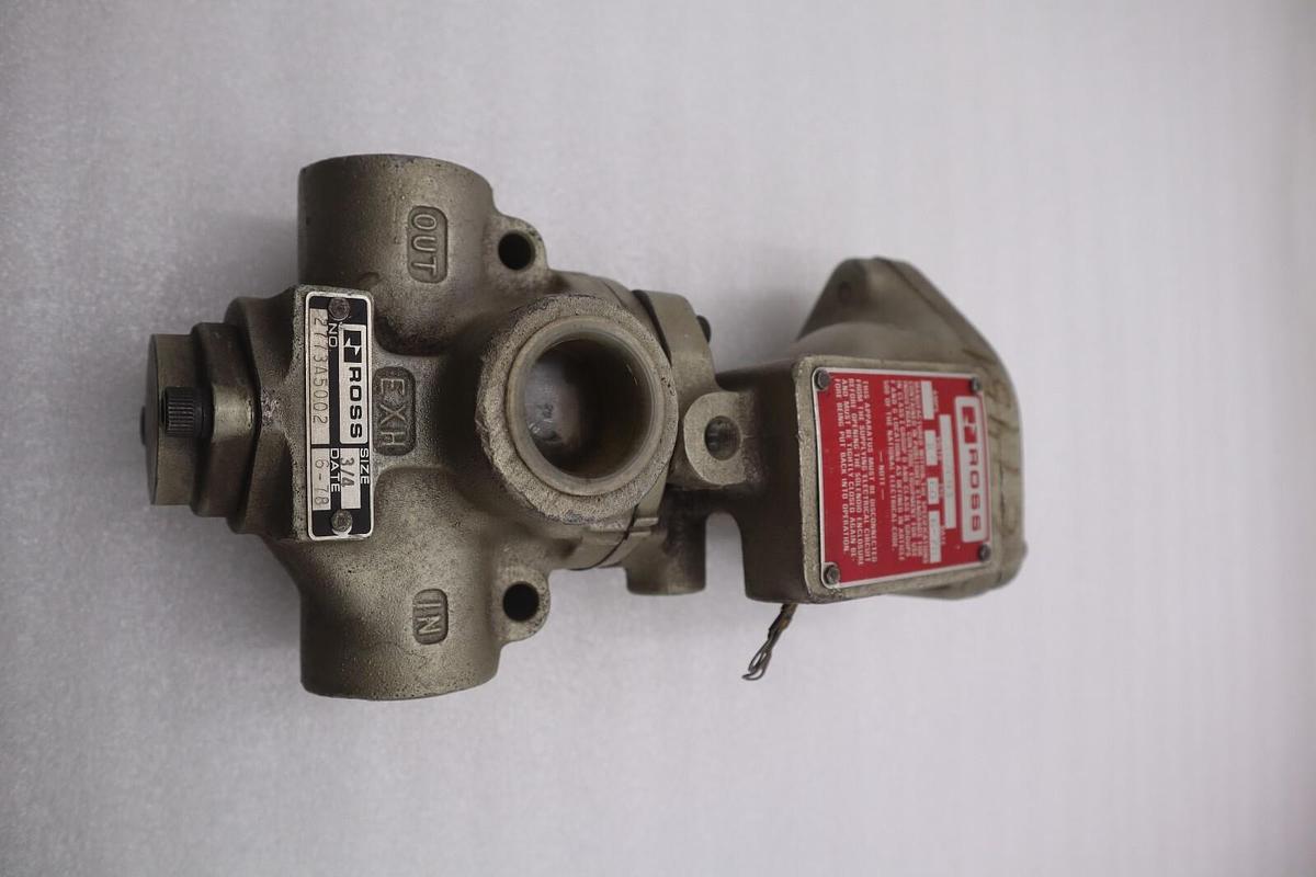 Used NEW GENUINE ROSS 387C93 VALVE 110V/50Hz SIZE 3/4 STOCK 4704