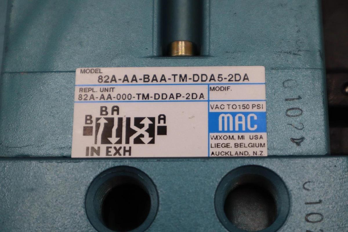 Used NEW MAC VALVES 82A-AA-BAA-TM-DDA5-2DA SOLENOID VALVE 82 SERIES 4-WAY STK H1462