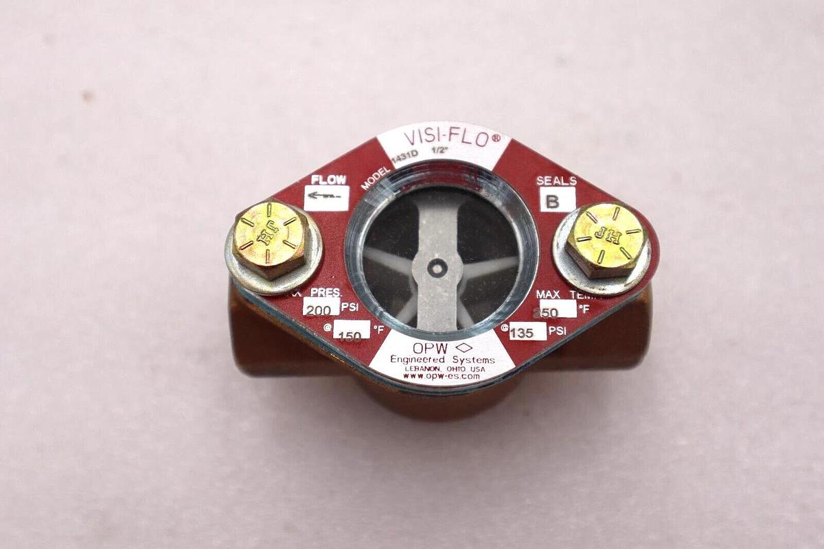 OPW 1321D VISI-FLO 135PSI FLOW METER 1/2 IN STOCK #K-2273