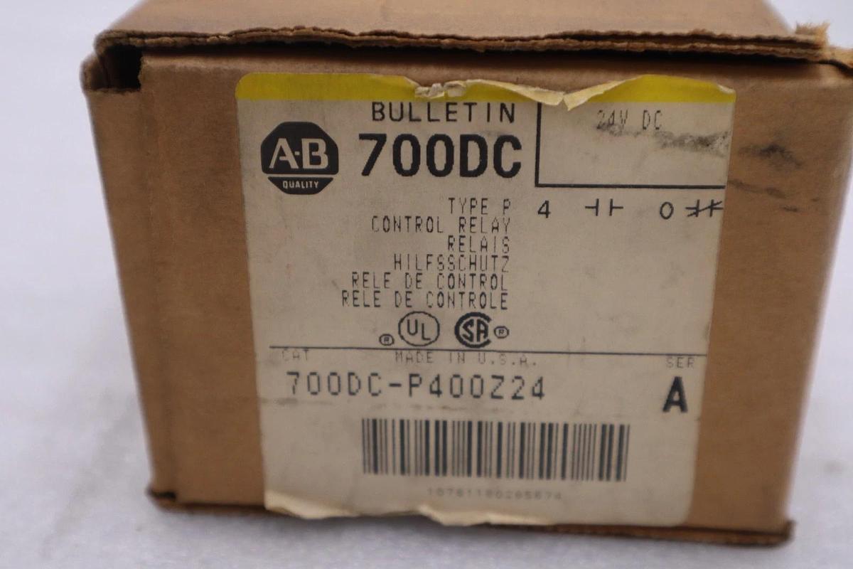 NEW OPEN BOX AB ALLEN BRADLEY 700DC-P400Z24, SER. A CONTROL RELAY STK 5639CC
