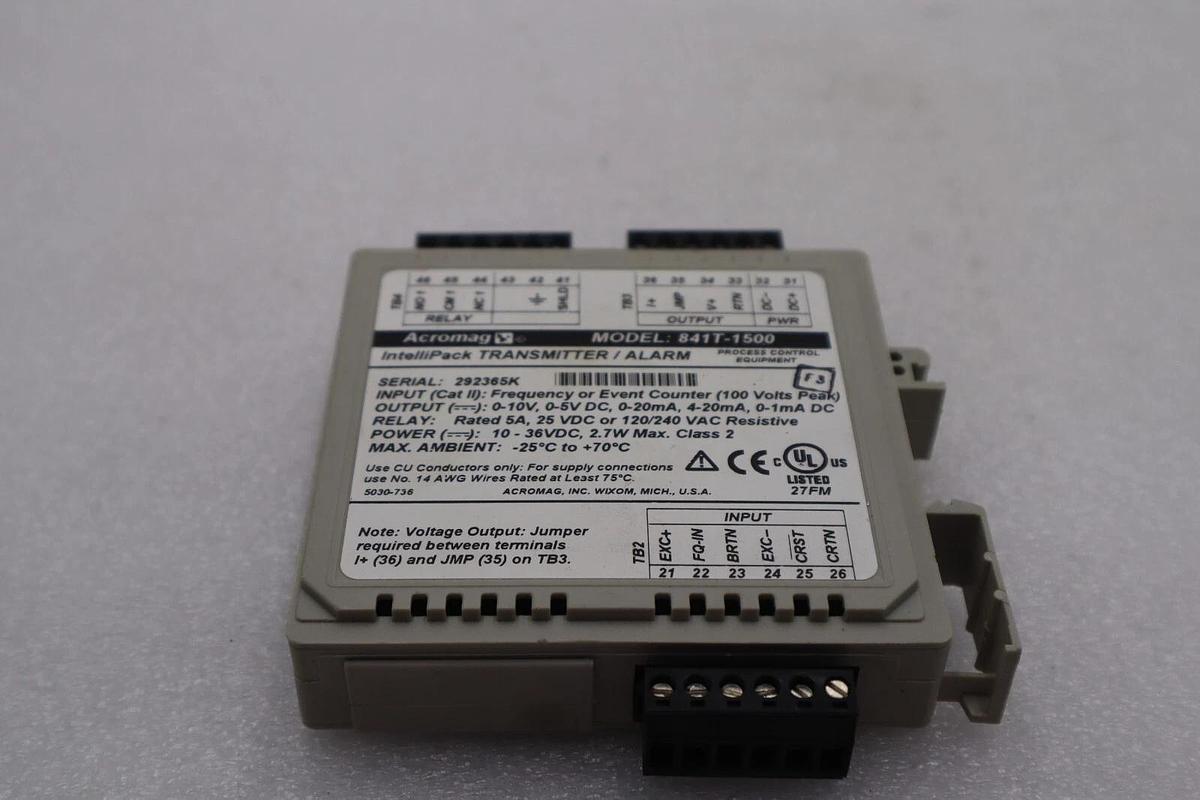 Used Acromag Transmitter Alarm Model: 841T-1500 Ser. 292365K CAT II New Stock #2664