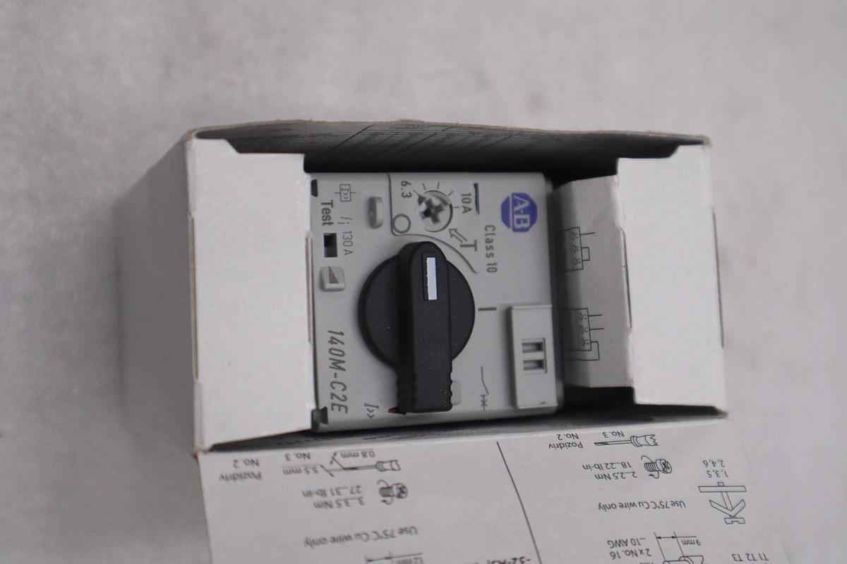 New OPEN BOX ALLEN BRADLEY AB 140M-C2E-C10 Circuit Breaker 140MC2EC10 STK GF769A