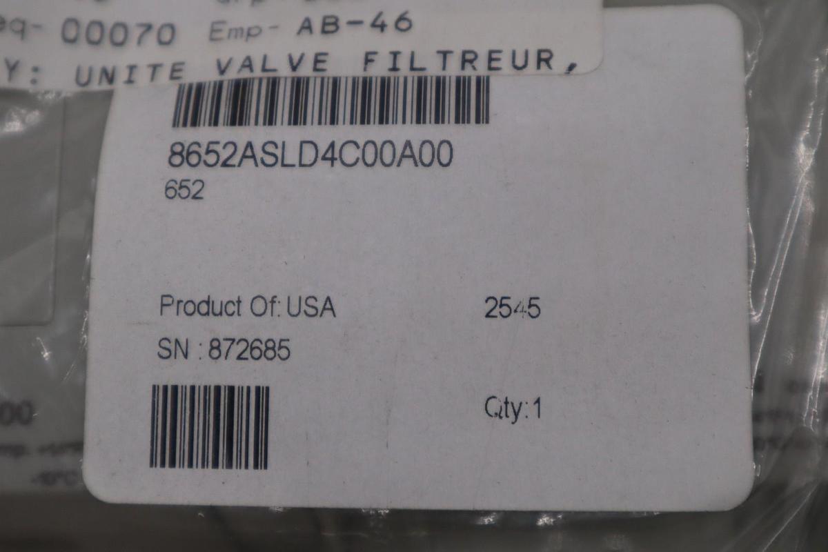 ASCO 8652ASLD4C00A00 AIR PREPARATION MANIFOLD ASSEMBLY - STOCK GF984