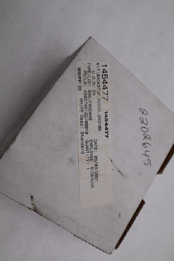 NEW OPEN BOX Dodge 243106 TXT309A,315A,325A BACKSTOP ASSY STOCK H344A