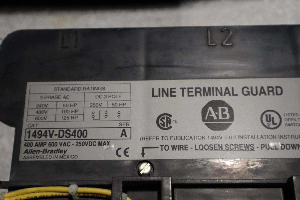 Used AB 1494V-DS400 400 AMP VARABLE DEPTH SWITCH ALLEN BRADLEY STOCK 5336