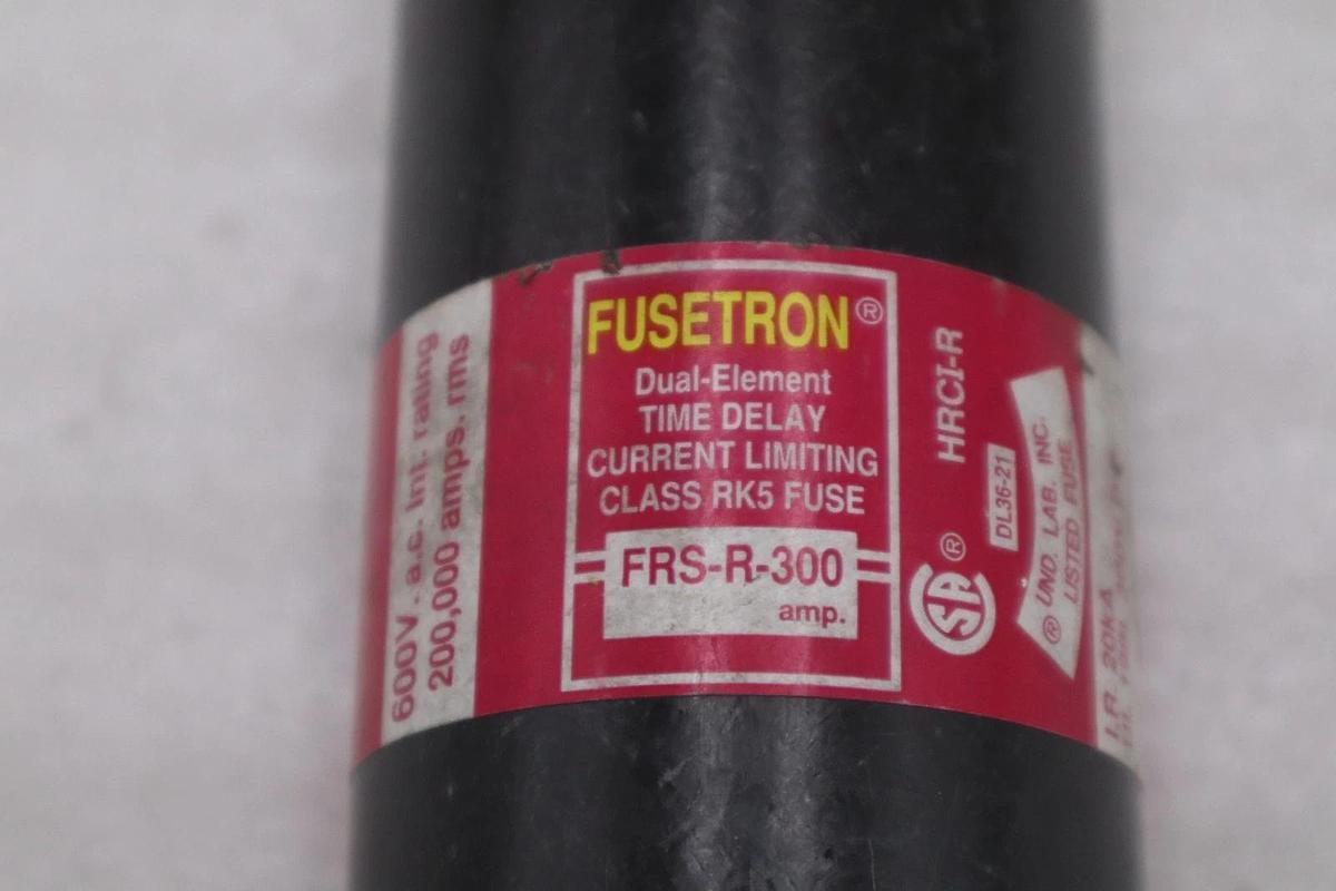 Used Bussmann FRS-R-200 Fusetron 600 V Amp Fuse - STOCK GF348A