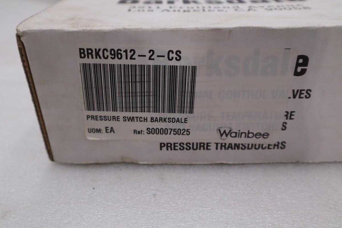 Barksdale C9612-2-CS Piston Pressure Switch Range - NEW IN BOX - STOCK GF1063