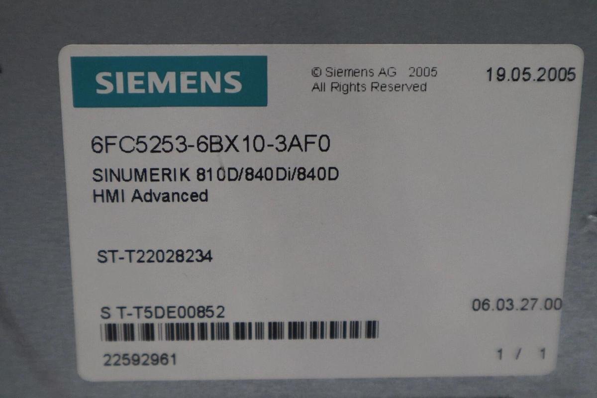 Used Siemens SINUMERIK 6FC5210-0DF24-2AA0 PCU 70 1,2GHz STOCK 1382C