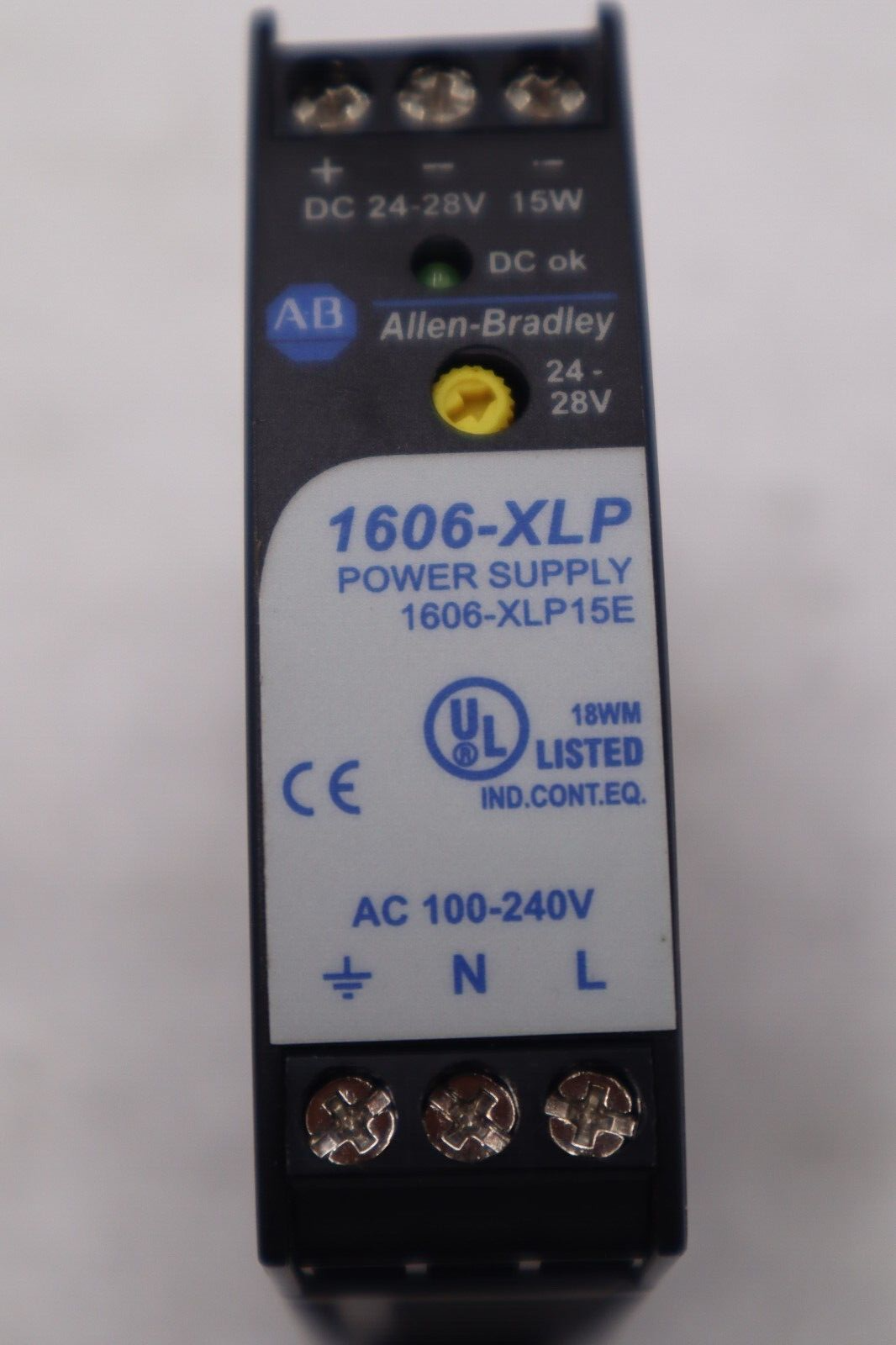 Used ALLEN BRADLEY 1606-XLP15E AB POWER SUPPLY STOCK L-725-A