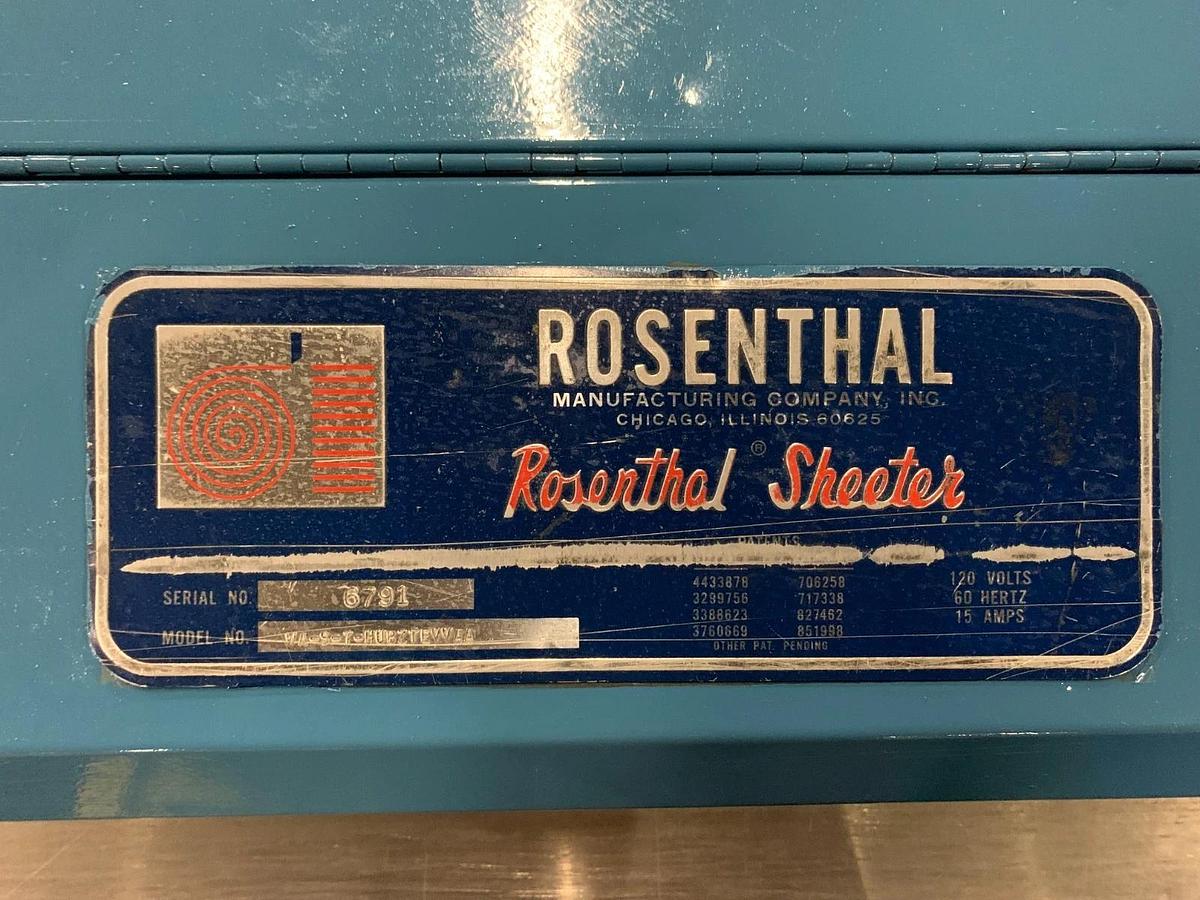 Used 84" ROSENTHAL SINGLE KNIFE GUILLOTINE SHEETER MODEL WA-S-7-HUB7TEVVAA