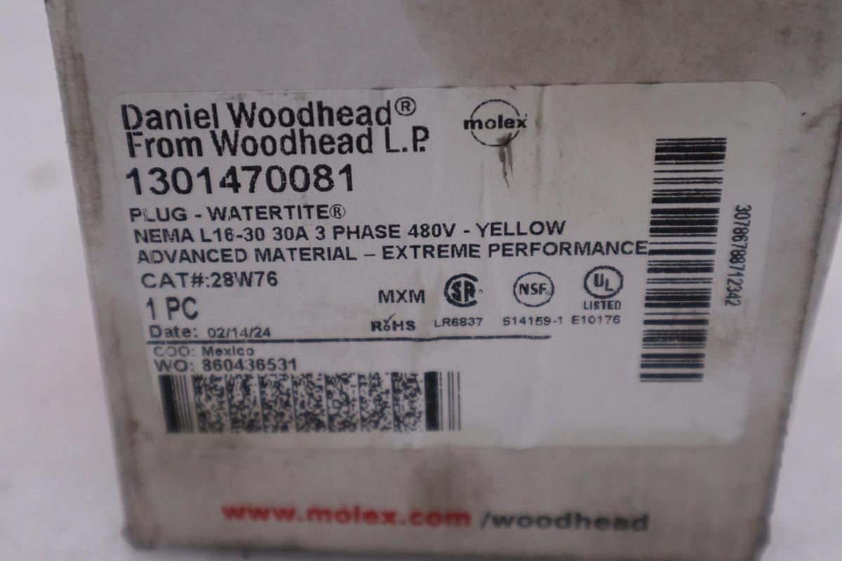 Used NEW OPEN BOX DANIEL WOODHEAD WATERTITE TURNEX PLUG 1301470081 STK 5546CC