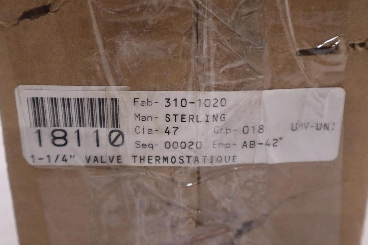 Used STERLCO 56-T T564.02.0000 1-1/4" NPT 60-140 WATER REGULATING VALVE - STOCK GF934