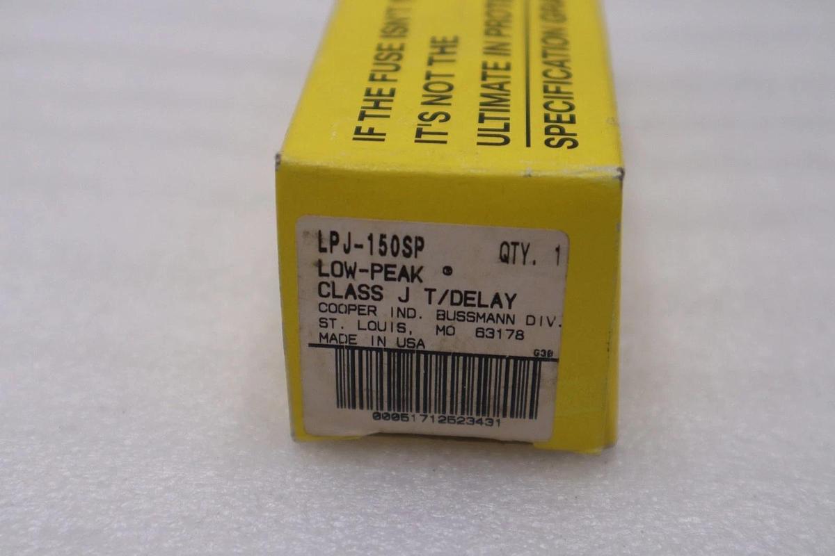 Used Bussmann LPJ-150SP Buss Low-Peak Dual Element Time Delay Fuse - STOCK 5849A 785901008514