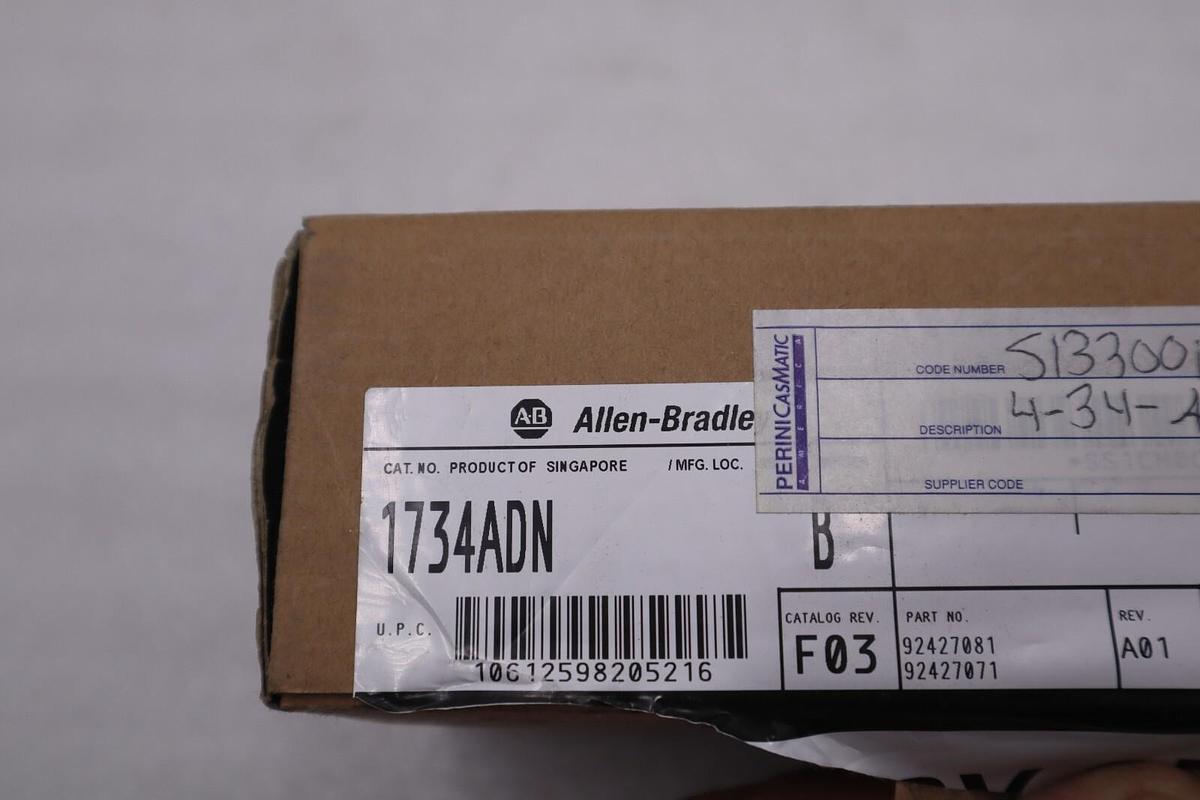 Used ALLEN BRADLEY 1734-ADN POINT I/O ADPATER COMMUNICATIONS 24 VOLT DC STOCK L-024C
