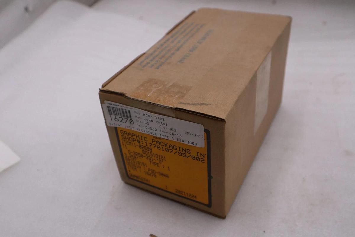 Used John Crane FSD3000 Spring Seal Assembly 3-1/4" NEW IN BOX STOCK GF-938