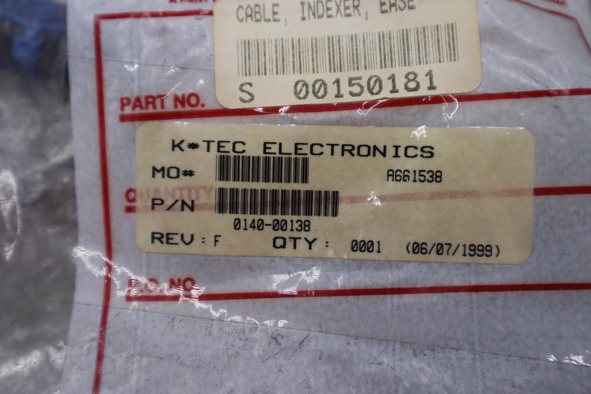 K-TEC ELECTRONICS A661538 REV F CABLE, INDEXER, EASE NEW STOCK #2877
