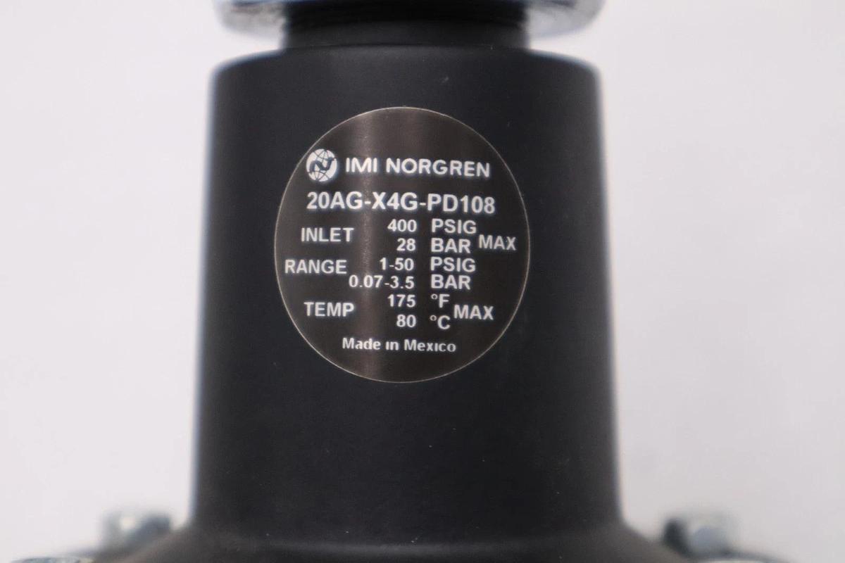 Used NORGREN 20AG-X4G-PD108 series high flow pressure regulator STOCK H836A