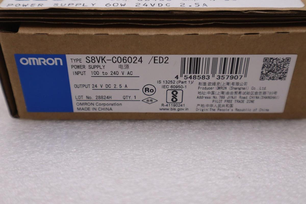 OMRON Switching Power Supply S8VK-C06024 /ED2 AC-DC DIN Rail- NEW - STK GF552A