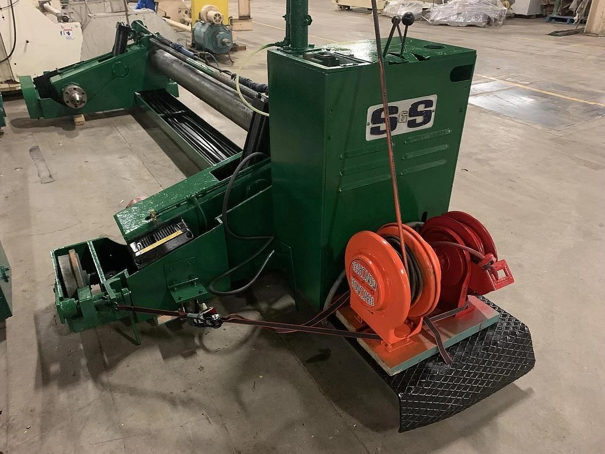 Used 87" S&S SHAFTLESS FLOOR PICK UP UNWIND STANDS 60" DIAMETER (2) AVAILABLE