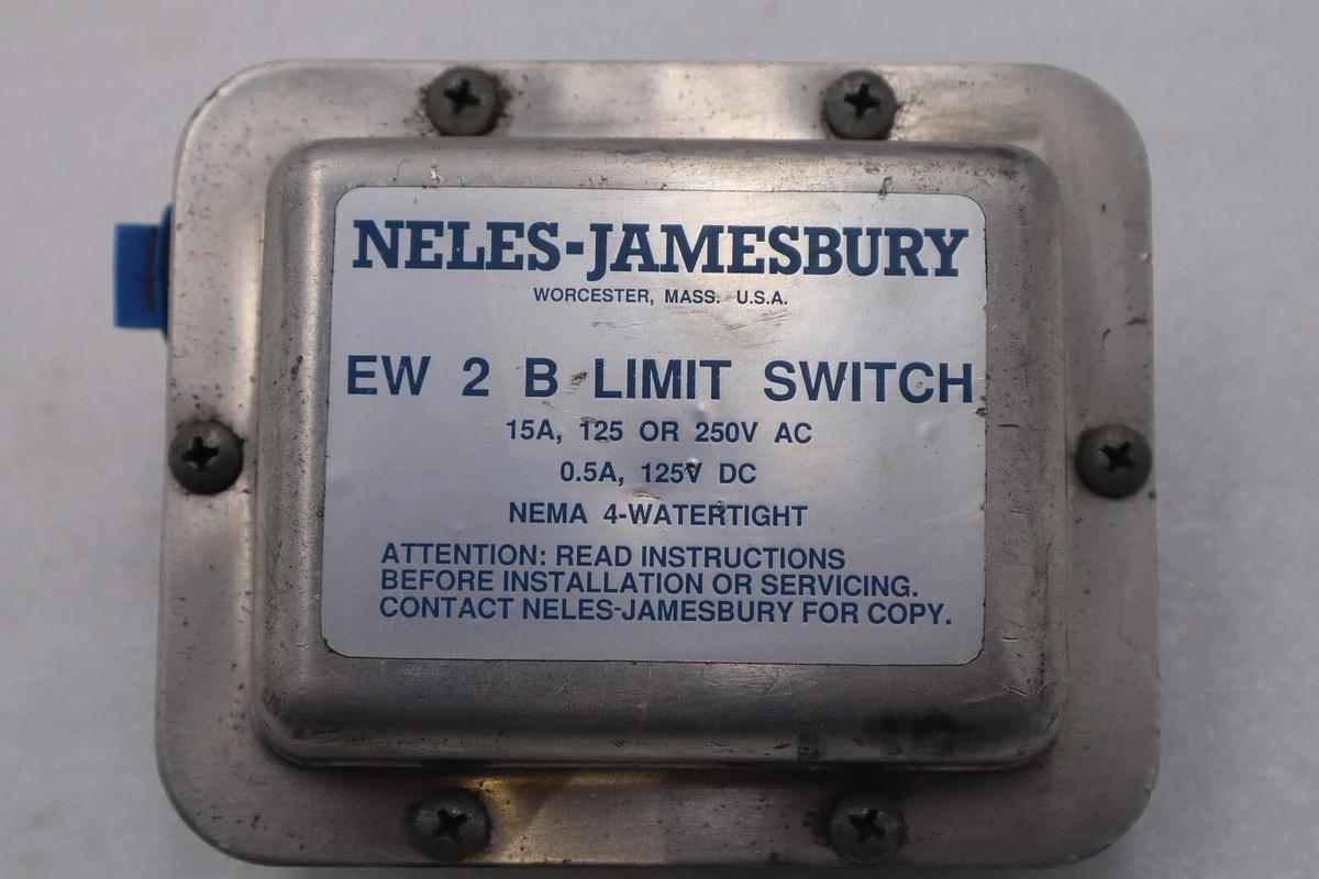 Used JAMESBURY EW2B LIMIT SWITCH 15A 125/250V WATERTIGHT STOCK L-552-C