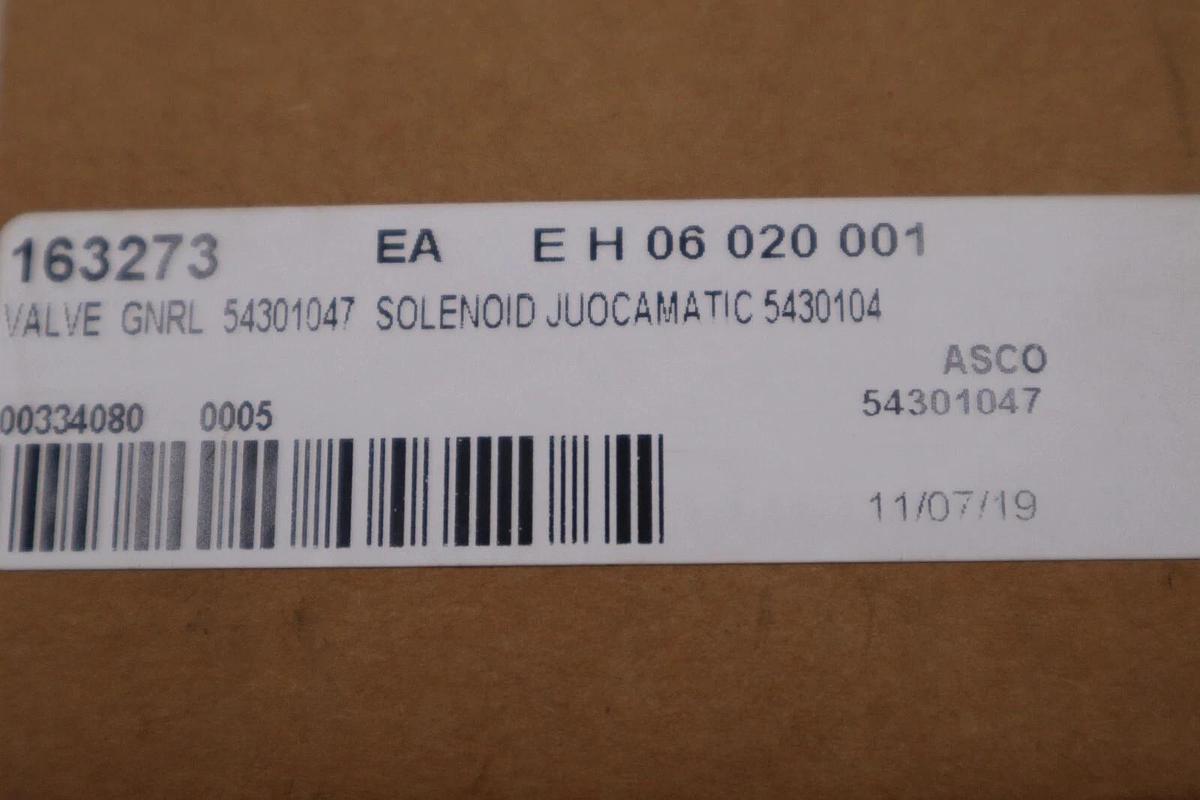 Used NEW ASCO SOLENOID SPRING VALVE 54301047-120/60 5/2 5 WAY 2 POSITION STK G196