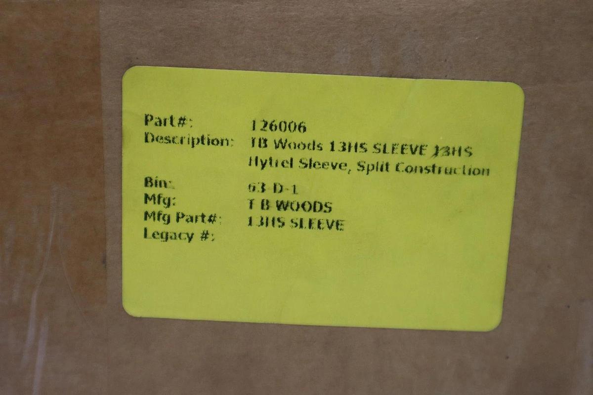 Used TB Woods 13HS Sure-Flex Split Sleeve Coupling Insert Hytrel - STOCK 1384CC