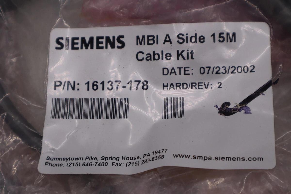 Used NEW Siemens 16137-178 MBI A Side 15M Cable Kit STOCK 5681A