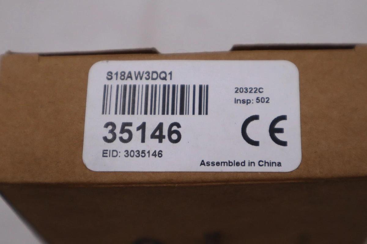 Used NEW BANNER S18AW3DQ1 BEAM SENSOR - STOCK GF212A