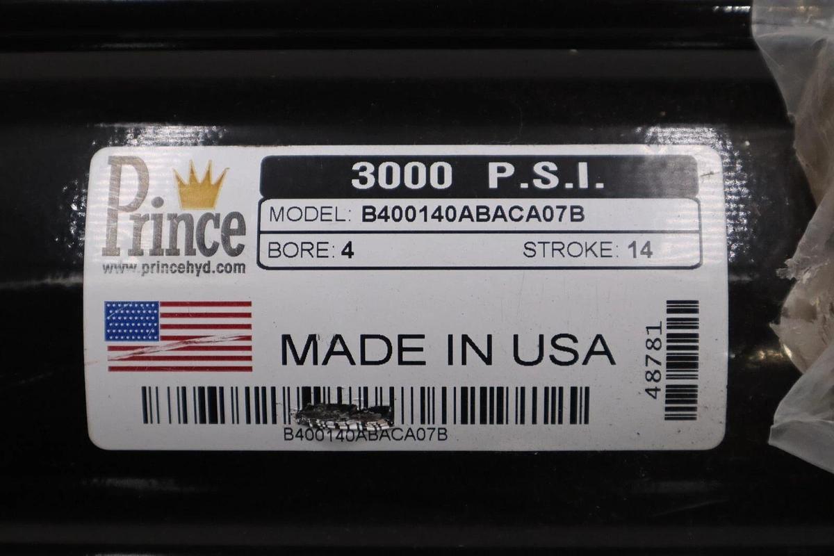 Used NEW Prince B400140ABACA07B Hydraulic Cylinder BORE 4 STROKE 14 STOCK H882