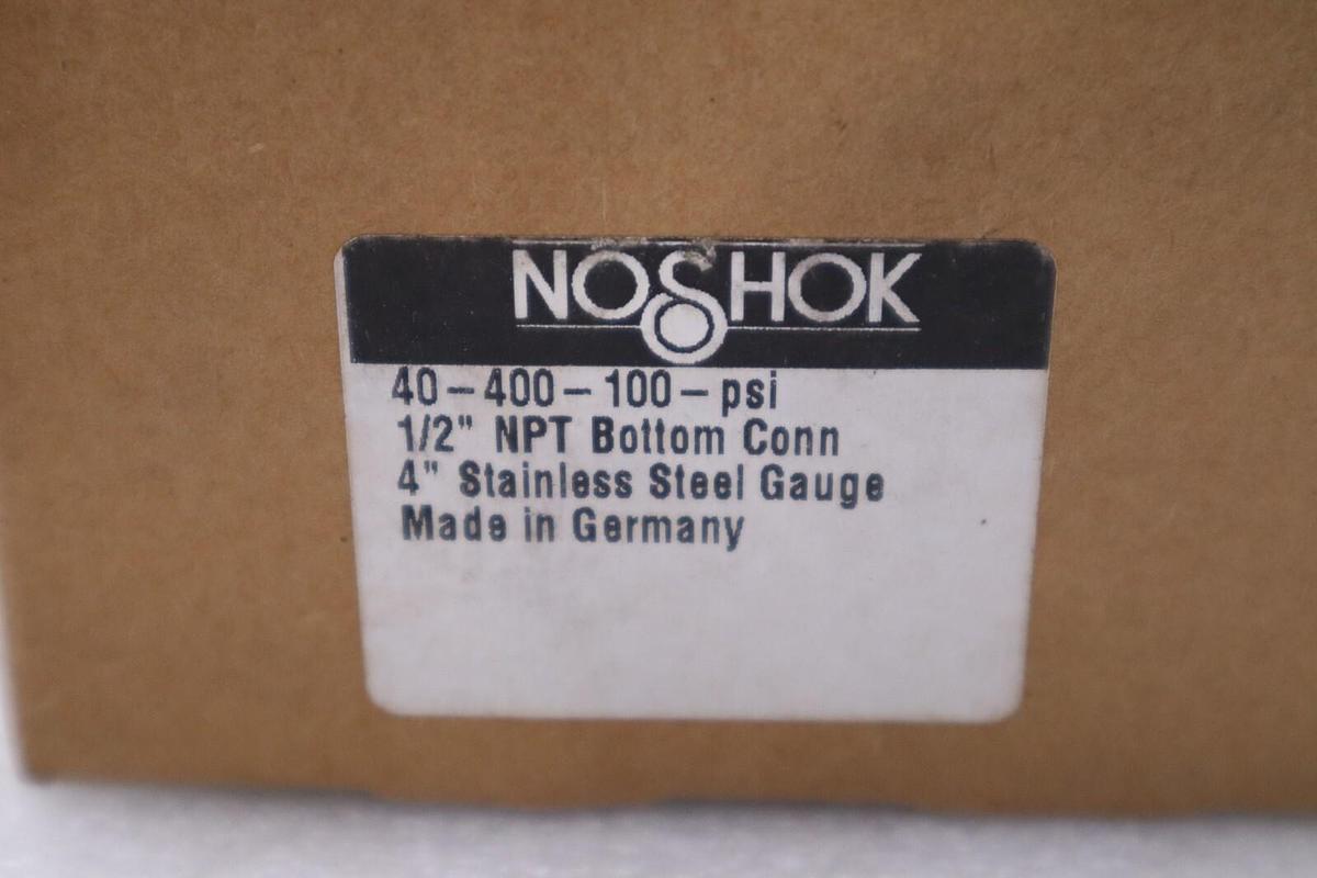 NEW Noshok 316 SS Tube and Socket Pressure Gauge 0-100 PSI STOCK H457