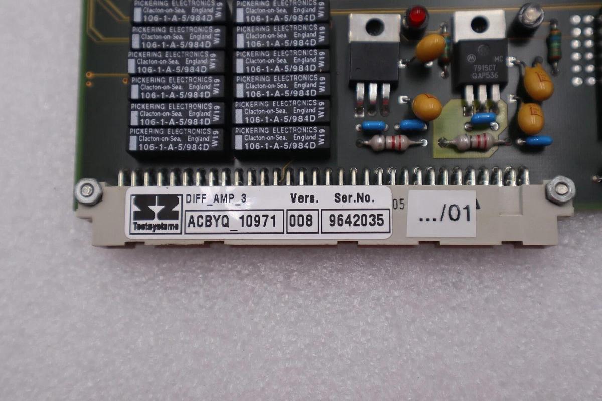 Used Testsysteme ACBYQ 10971 Version 008 DIF_AMP3 REV2 S/N 9642035  #2835