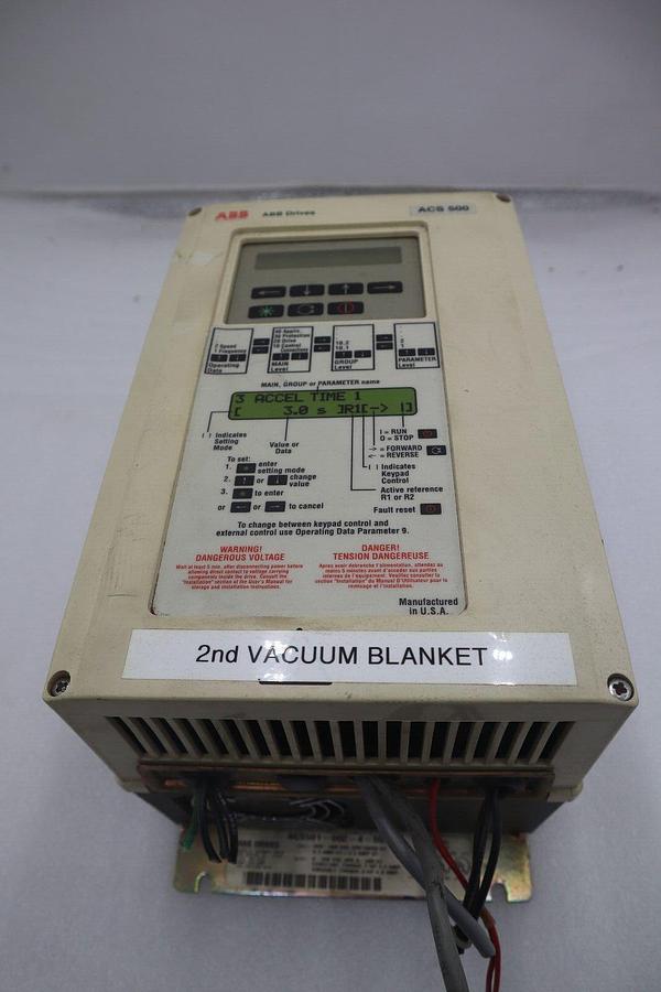 Used ABB ACS500 AC Drive ACS501-002-4-00P2 2 HP 3 PH STOCK 4325