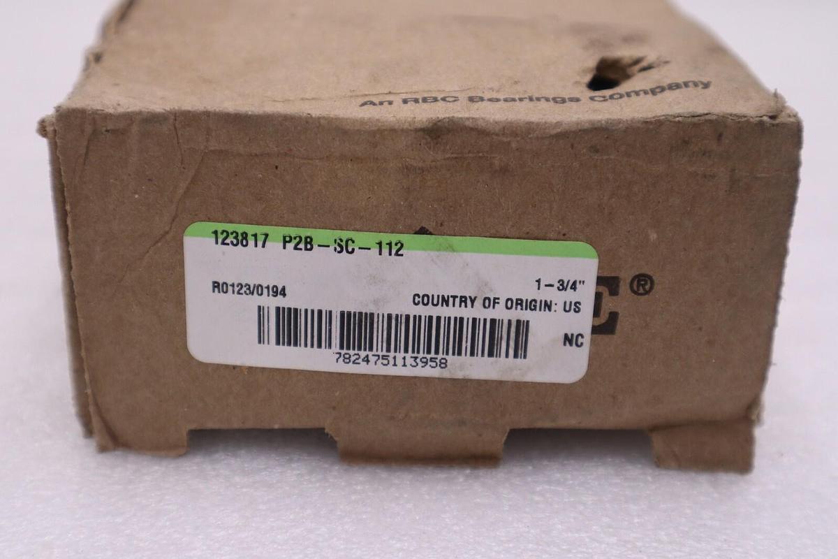 NEW Dodge 123817 P2B-SC-112 2-Bolt Pillow Block Mounted Ball Bearing STK H139A