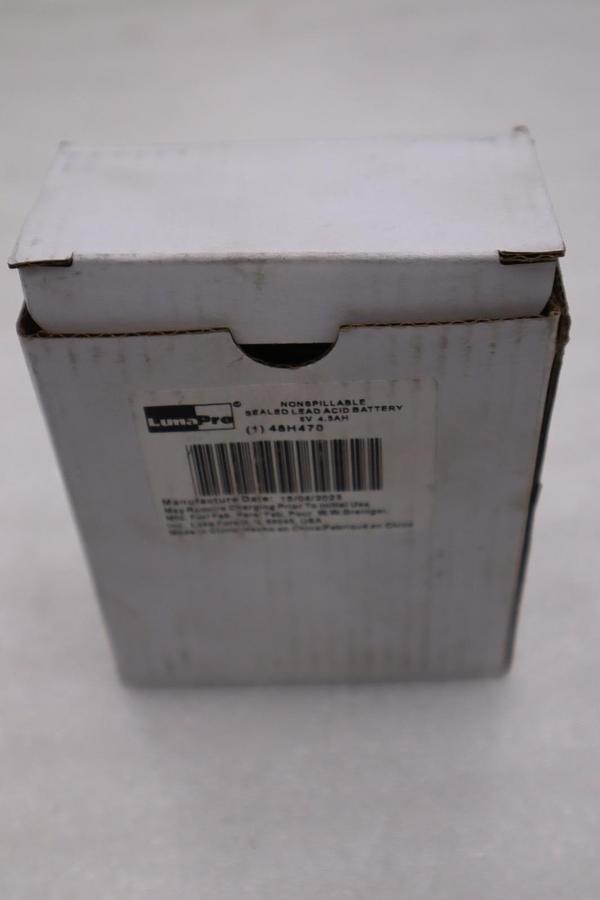Used NEW OPEN BOX LUMAPRO 48H470 SEALED LEAD ACID RECHARGEABLE BATTERY K-775CC