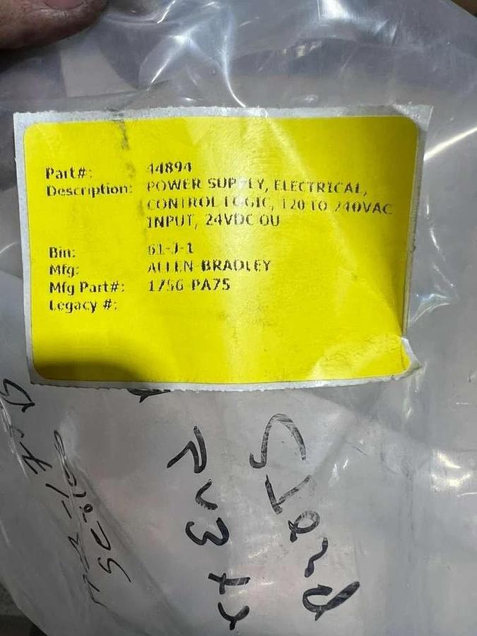 Used NEW AB ALLEN BRADLEY 1756-PA75 POWER SUPPLY SER.B STK K749CC