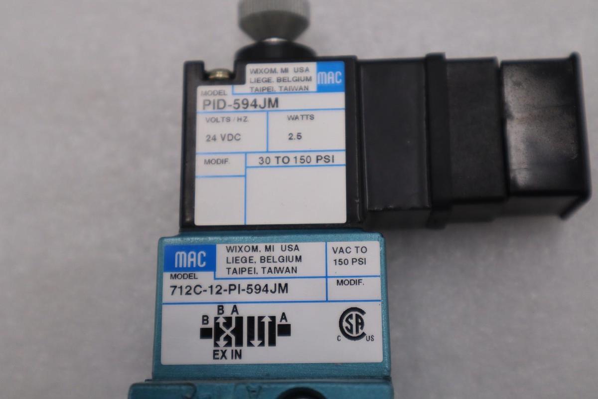 MAC 712C-12-PI-594JM SOLENOID VALVE - STOCK GF268A