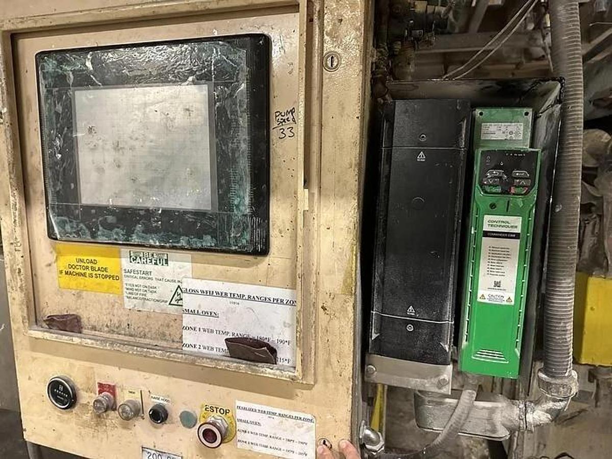 Used 62" BLACK CLAWSON AIR KNIFE COATER WITH MAYER ROD ASSEMBLY