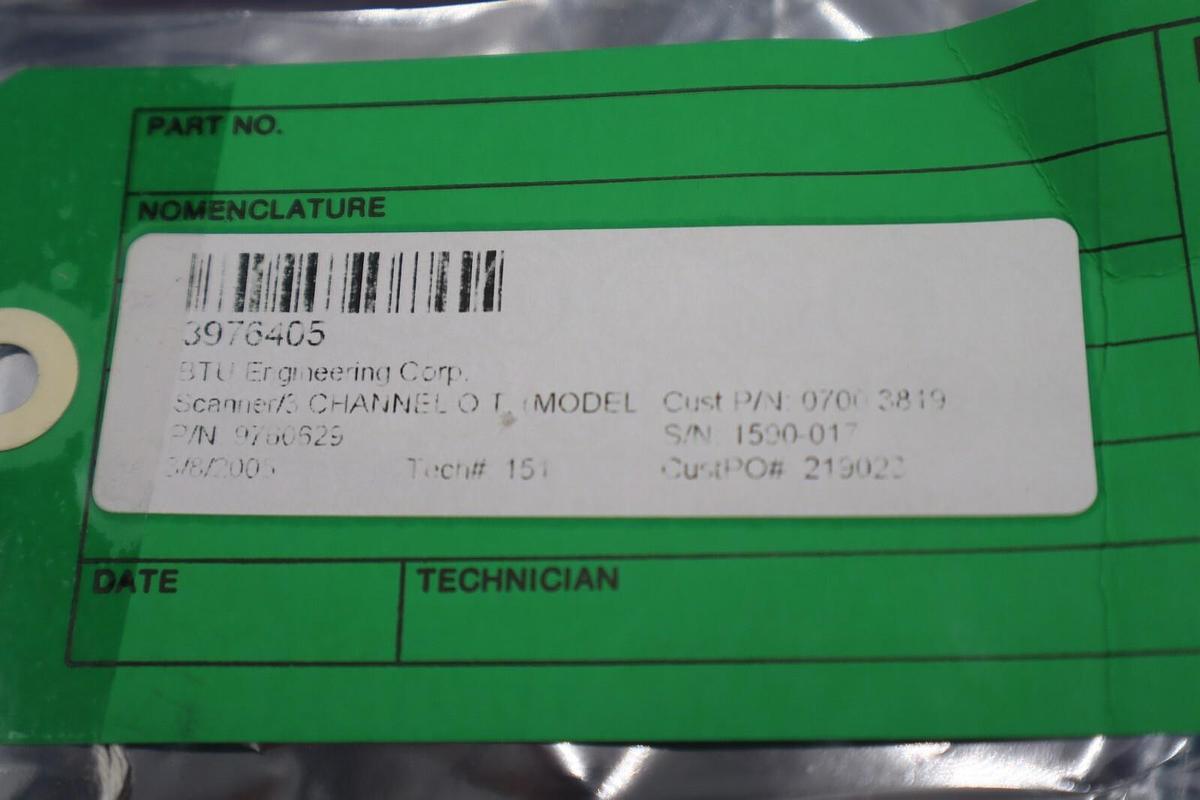 Used BRUCE 7601SS SOILD STATE SCANNER /3 CHANNEL MDL 9760629 S/N 4492-007 STOCK #2768