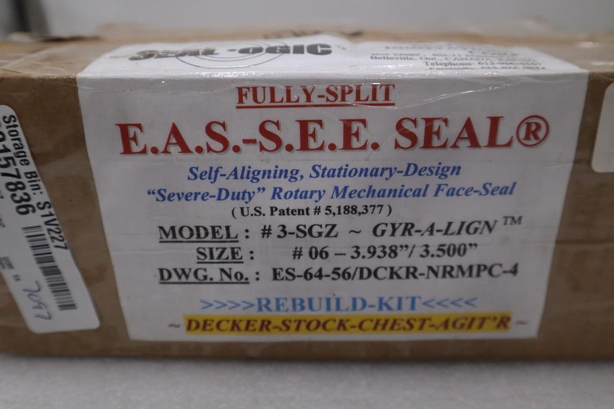 Sealogic Innovations MODEL 3-SGZ SIZE 06-3.938" PN. ES-64-56/DCKR-NRMPC-4 NEW