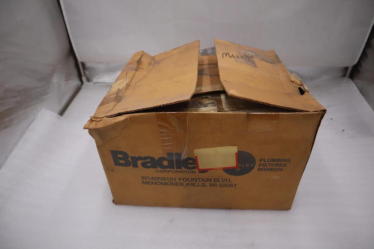 Used Bradley S19-220BGR Wall Mount Eye Wash W/ Dust Cover 4T009A - STOCK GF1359
