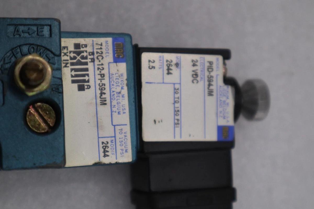 Used MAC 712C-12-PI-594JM SOLENOID VALVE - STOCK GF270A