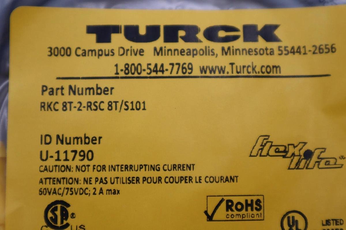 NEW TURCK RKC 8T-2-RSC 8T/S101 / RKC8T2RSC8TS101 STOCK L-159A