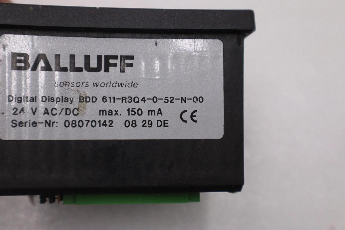 Used BALLUFF BDD 611-R3Q4-0-52-N-00 DIGITAL DISPLAY 6 DIGIT STOCK K-665-C