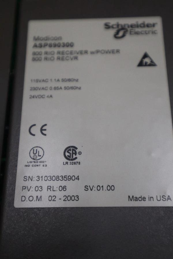 ASP890300 FACTORY NEW Modicon Slot Mount Power Supply AS-P890-300 STOCK G355